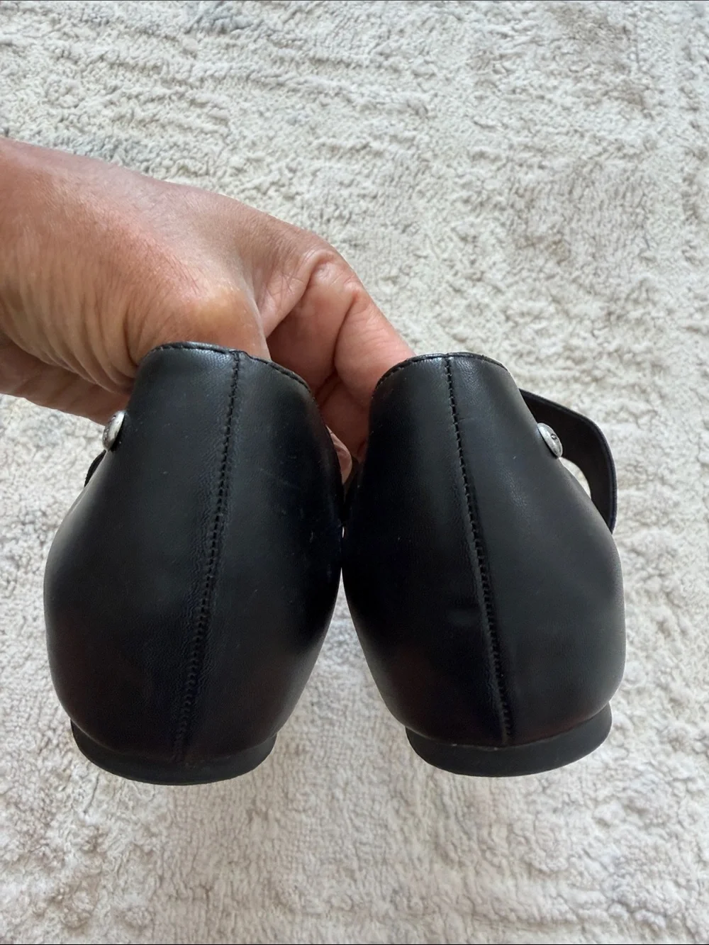 Simply Vera Vera Wang Black Pointed D'Orsay Flats with Elastic Strap